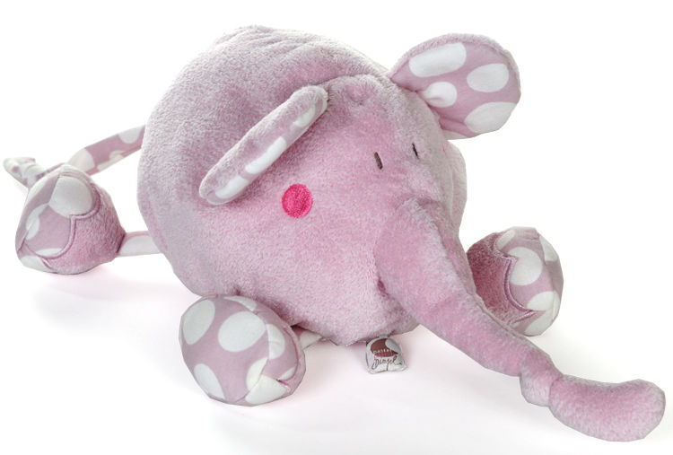  pastel et pastille bolli léléphant peluche rose 20 cm 